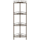 HuggieGems Floor Standing Shower Caddy in Jet Black or Gold – Elevated Bathroom Storage for Spa-Style Self-Care