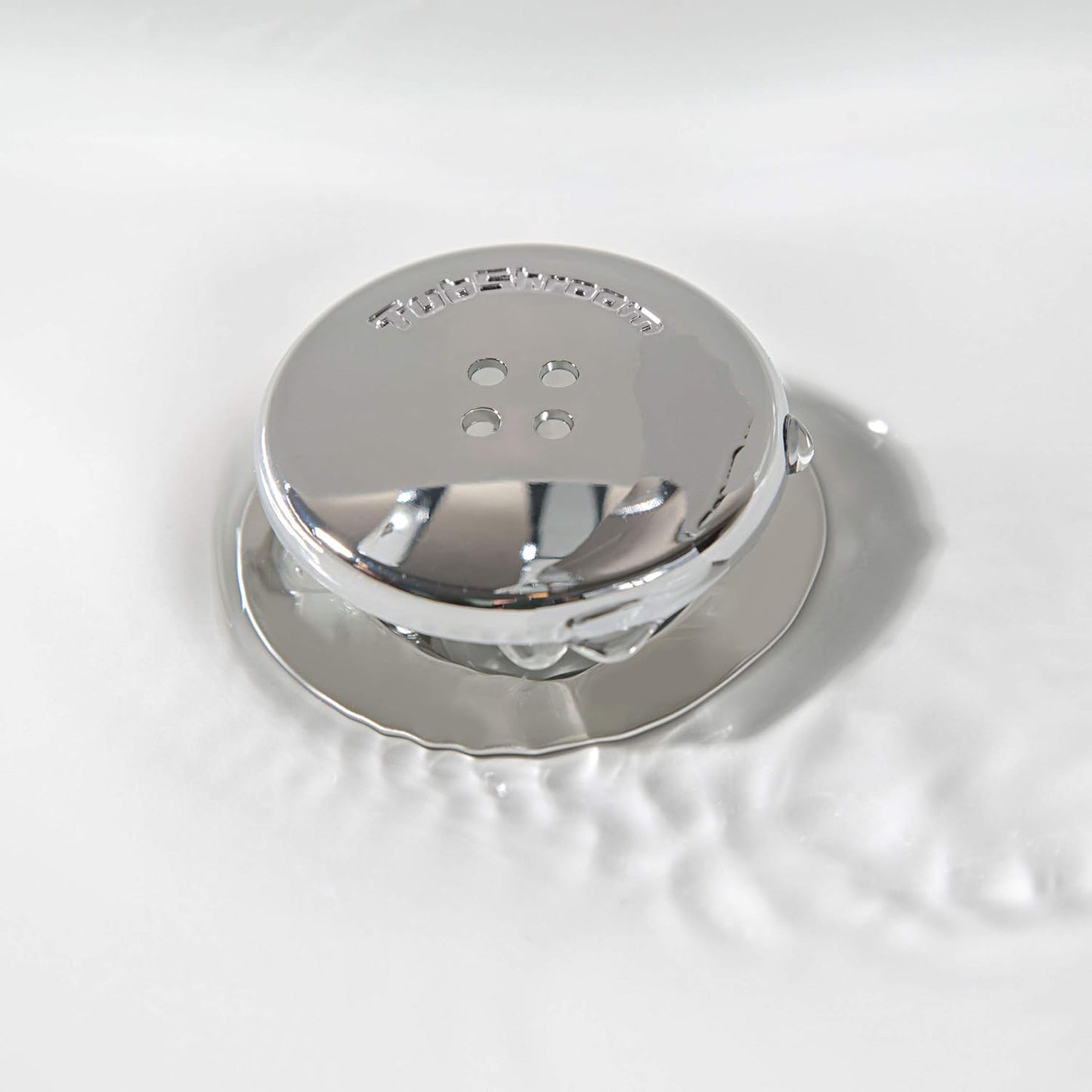 TubShroom Concealed Shower Drain Hair Catcher - Clean Lines, Neutral Chrome Finish, Clutter-Free Bathroom Solution
