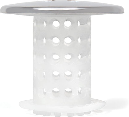 TubShroom Concealed Shower Drain Hair Catcher - Clean Lines, Neutral Chrome Finish, Clutter-Free Bathroom Solution