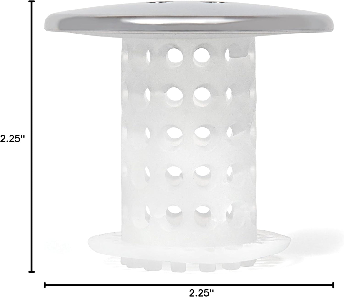 TubShroom Concealed Shower Drain Hair Catcher - Clean Lines, Neutral Chrome Finish, Clutter-Free Bathroom Solution