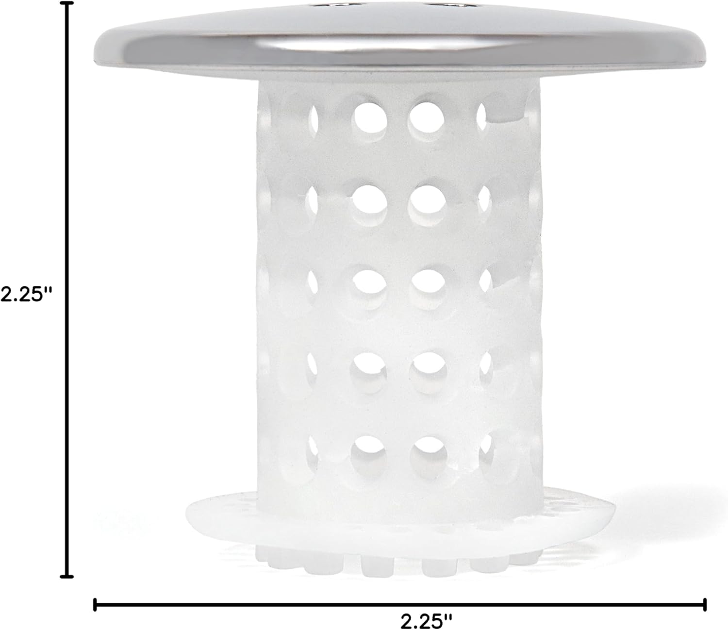 TubShroom Concealed Shower Drain Hair Catcher - Clean Lines, Neutral Chrome Finish, Clutter-Free Bathroom Solution