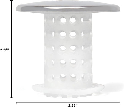 TubShroom Concealed Shower Drain Hair Catcher - Clean Lines, Neutral Chrome Finish, Clutter-Free Bathroom Solution