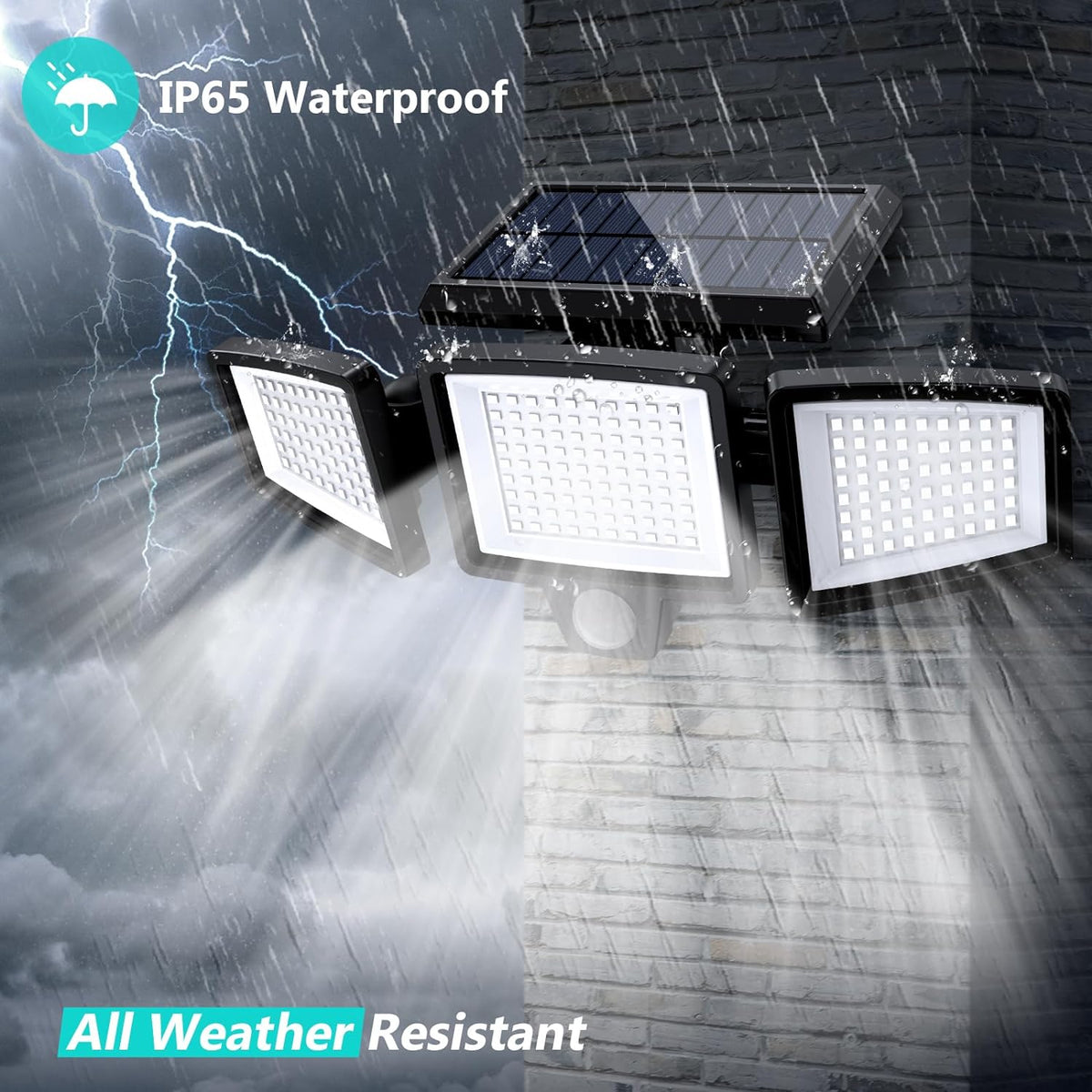 Tuffenough Solar Light – Stylish Outdoor Floodlight for Front Door Curb Appeal, 2500LM Cool White Ambiance