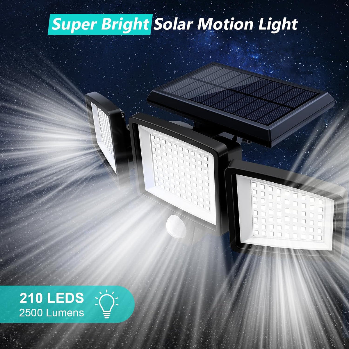 Tuffenough Solar Light – Stylish Outdoor Floodlight for Front Door Curb Appeal, 2500LM Cool White Ambiance