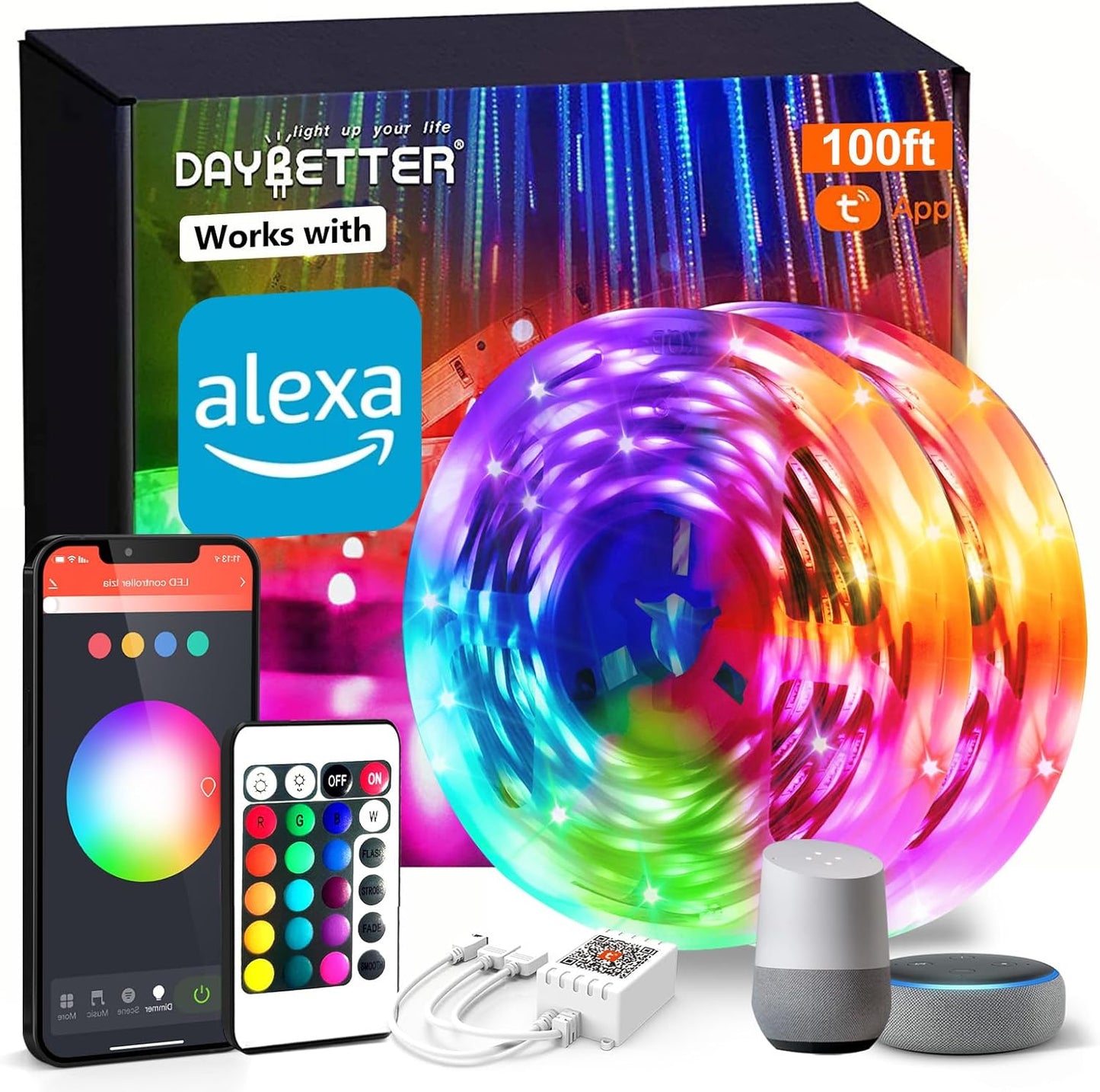 tuya smart app control via wi-fi and bluetooth connectivity