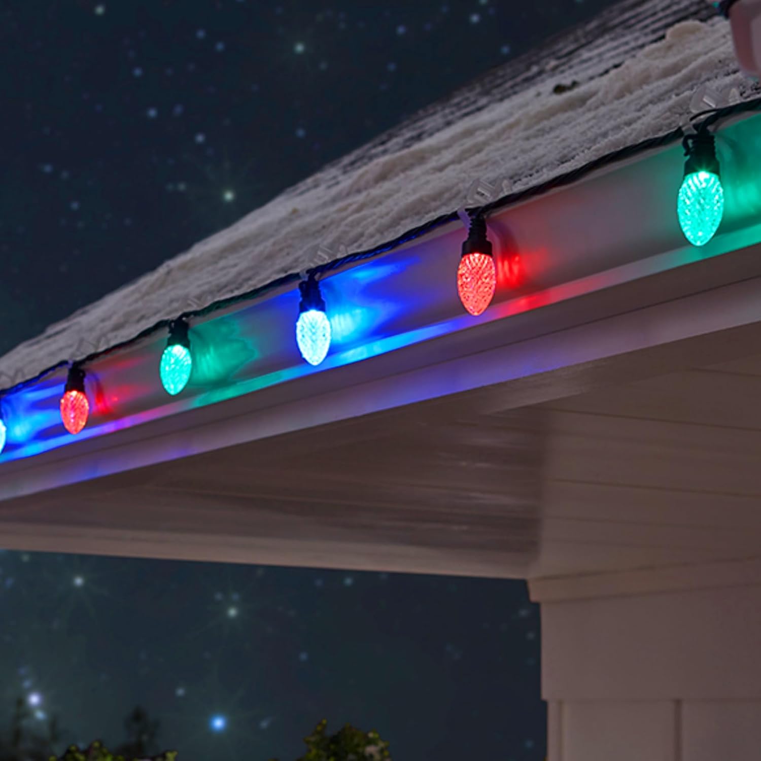 TW SHINE C9 Patio String Lights – Backyard Deck and Garden Party Ambiance with 8 Modes
