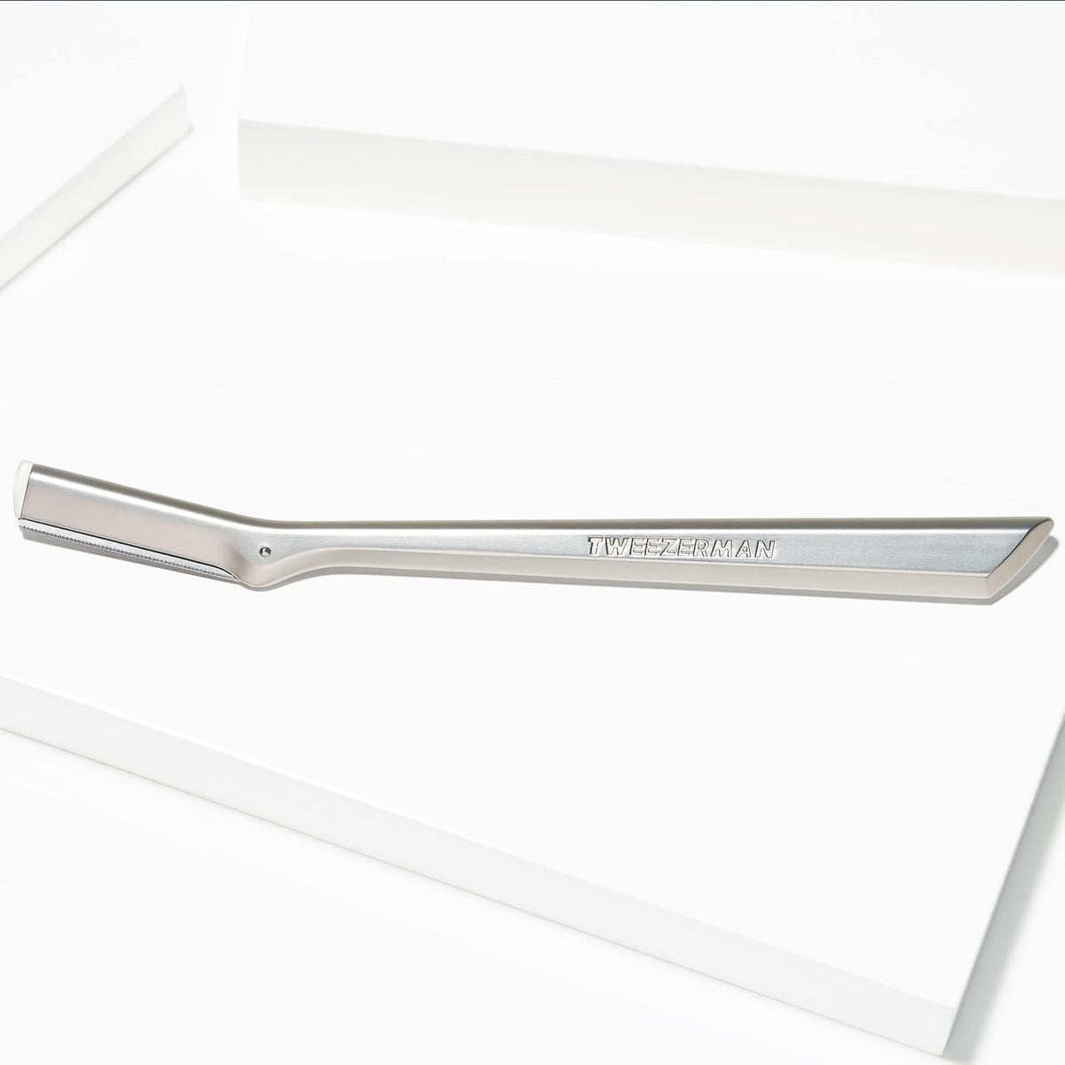 Tweezerman Facial Razor — High-End Alternative to Spa Dermaplaning, Polished Finish for the Dresser Top