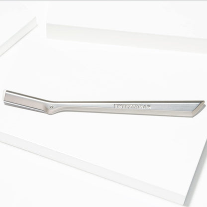 Tweezerman Facial Razor — High-End Alternative to Spa Dermaplaning, Polished Finish for the Dresser Top