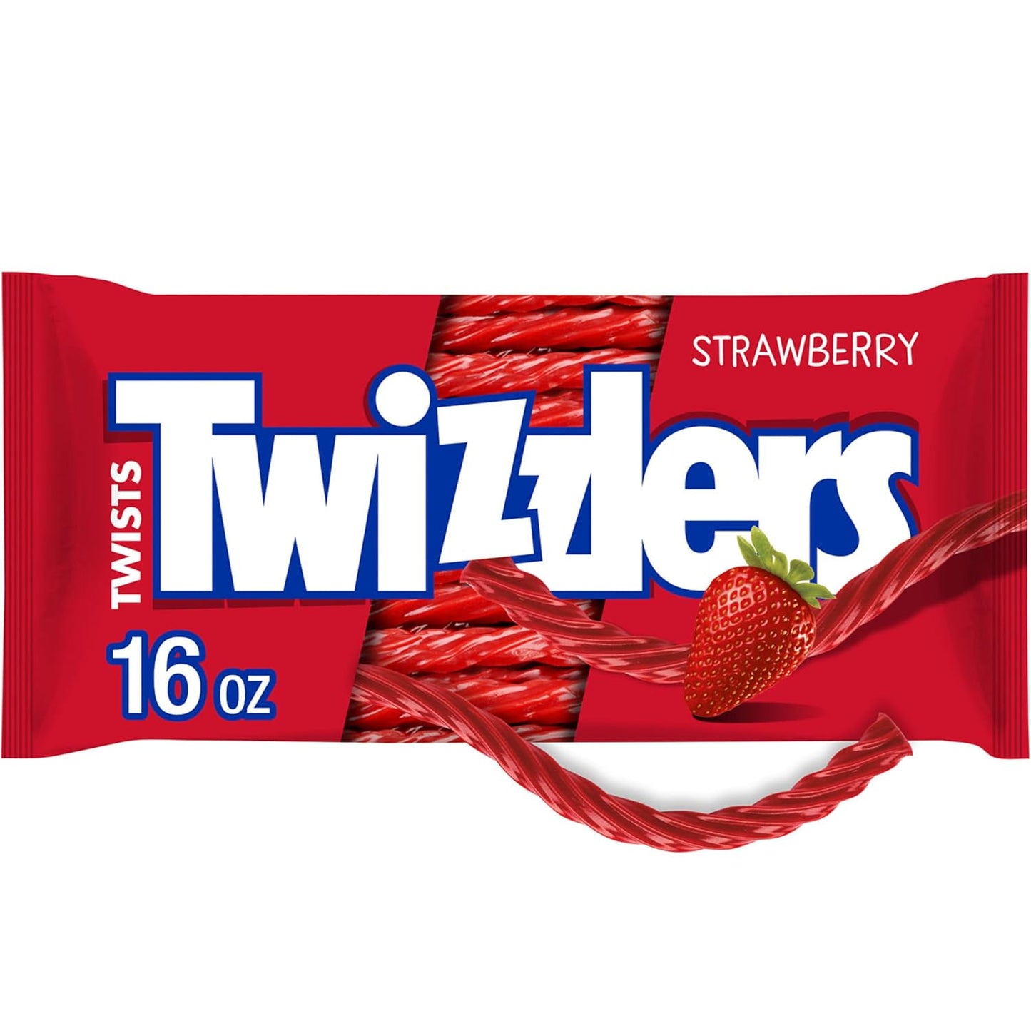 TWIZZLERS Twists Strawberry Chewy Candy – Patio and Picnic Snack That Won't Get Sticky, 16 oz Bag