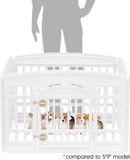 two height options (24" for small breeds, 34" for medium breeds or jumpers)