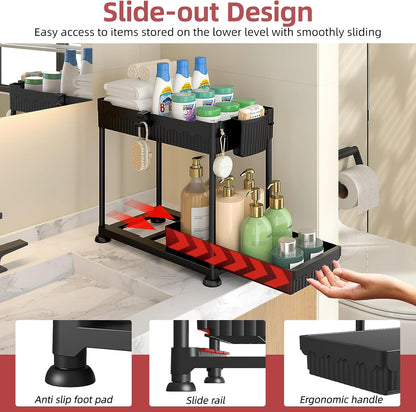 two included sizes: large 15.6" x 8.5" x 13" and small 13.7" x 6.7" x 13"