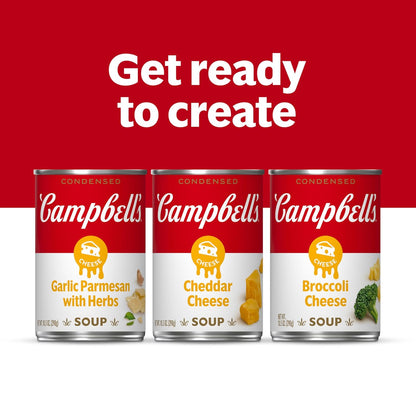 two-line product family (broccoli cheese and vegetable with beef stock) addressing different dietary preferences
