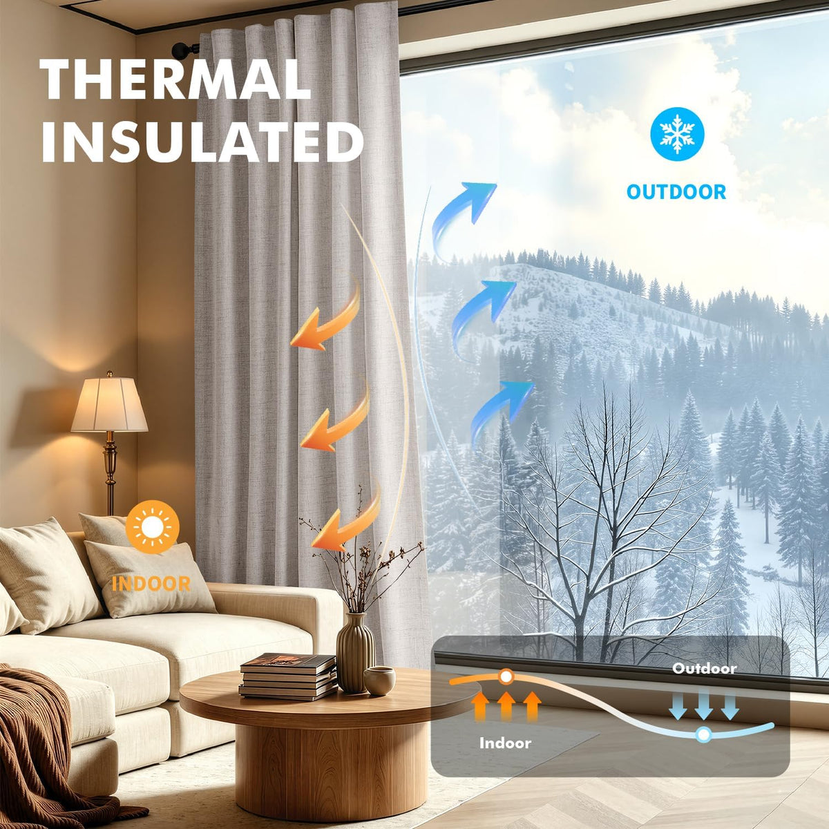 two-panel set with 42-inch width per panel for standard window coverage