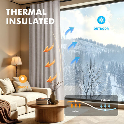 two-panel set with 42-inch width per panel for standard window coverage