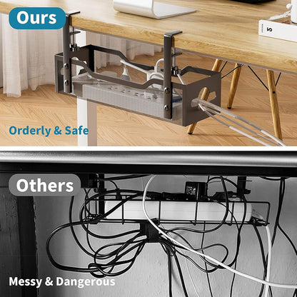 two pass-through cable holes on each side for organized routing