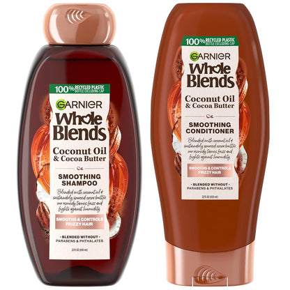 two-piece set: smoothing coconut oil shampoo and conditioner (22 fl oz each)