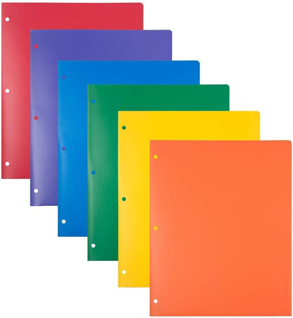 two-pocket poly plastic construction that is tear and water resistant
