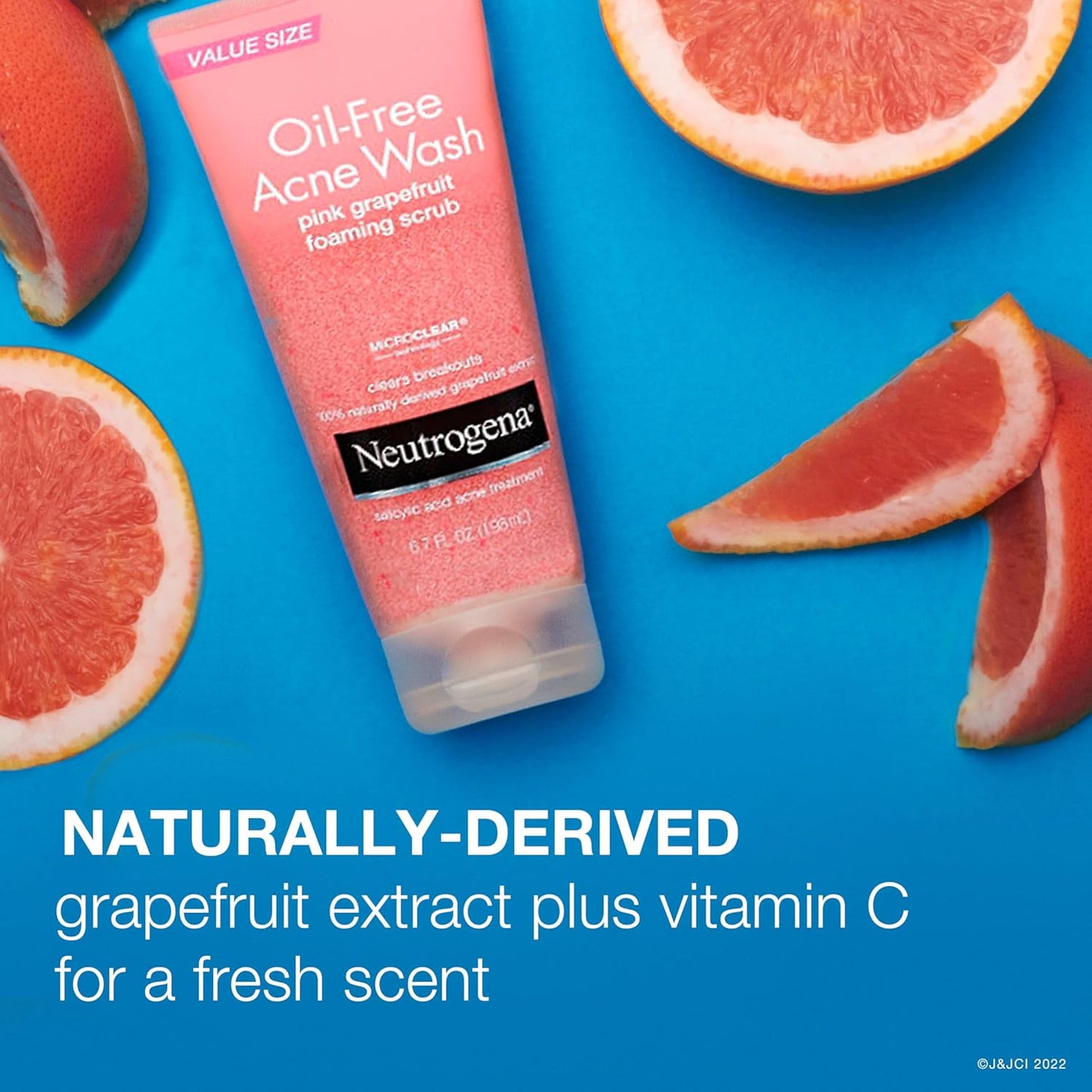 two product variants: pink grapefruit foaming scrub and redness soothing cream cleanser