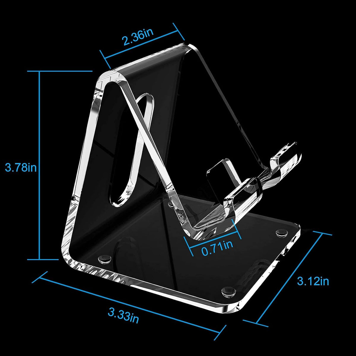 two protective hooks plus rubber anti-slip pads for device and surface safety