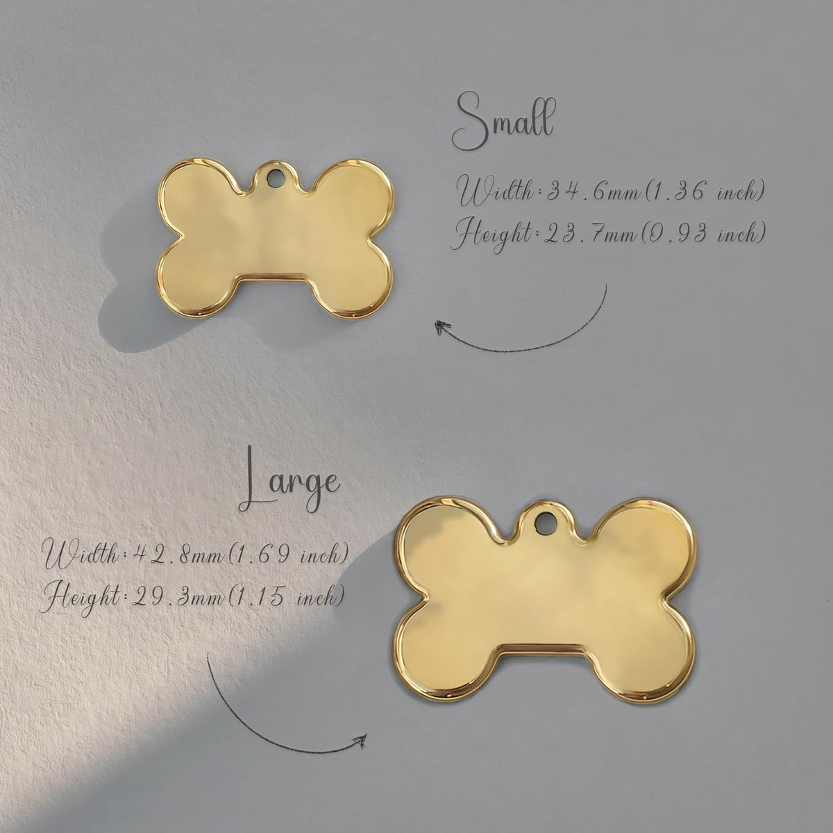 two shape options: bone and round