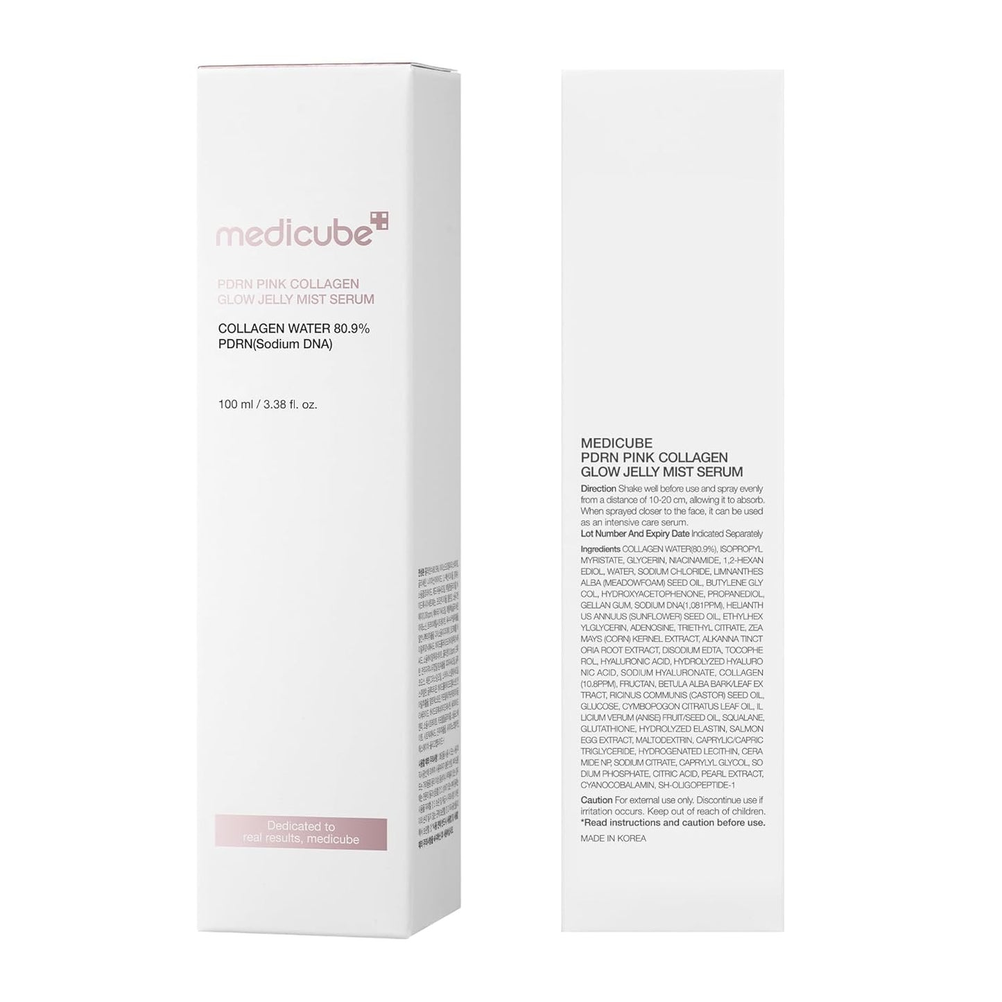 two sku variants: kojic acid turmeric (brightening) and pdrn collagen (plumping/hydration)
