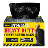 Reli 55 Gallon Contractor Waste Bags – Tear-Resistant Bags for Safe Disposal of Jagged Demo and Roofing Debris