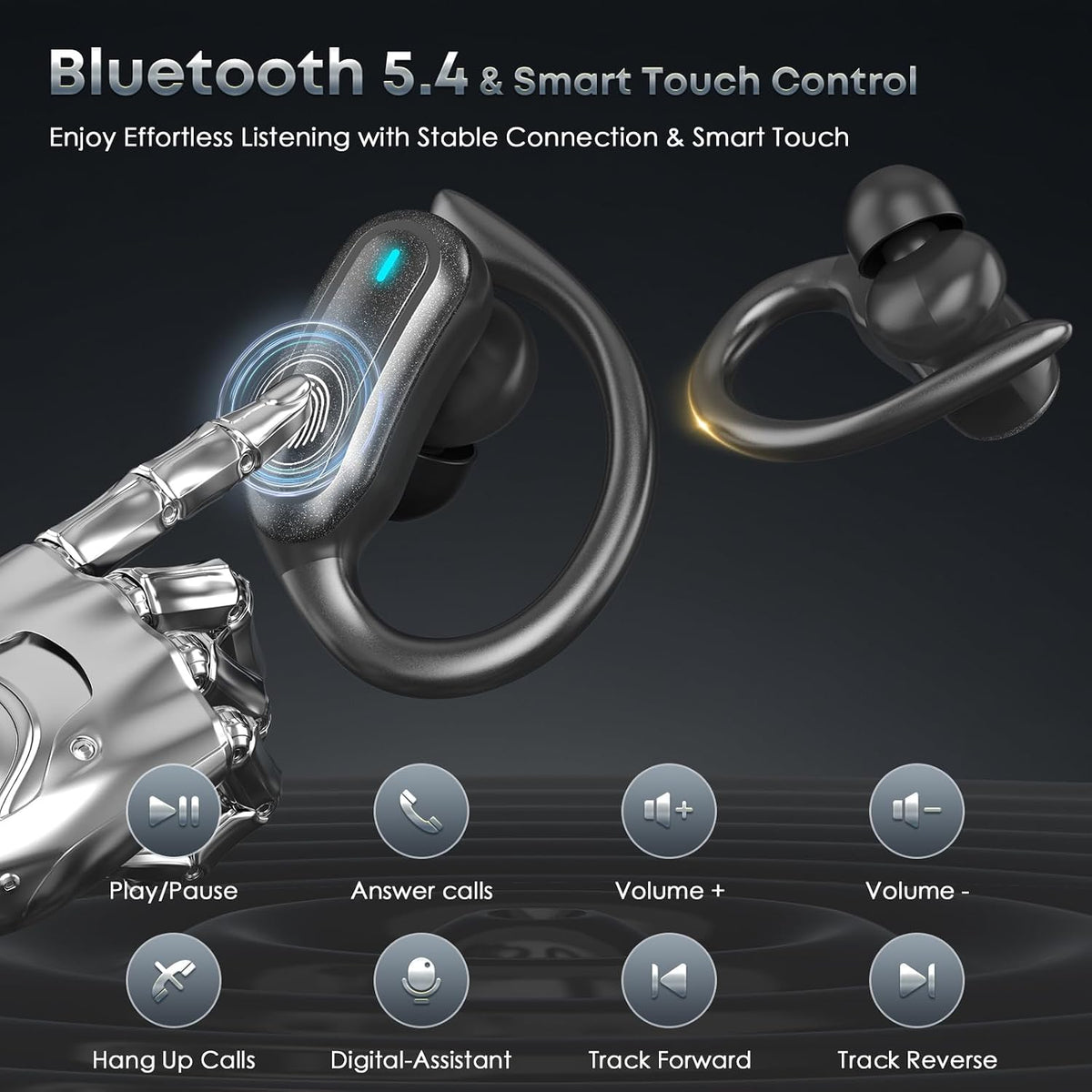 type-c 10-minute quick charge providing 2 hours of playback