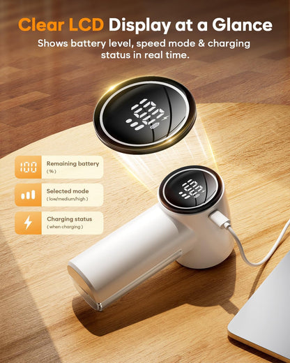 type-c fast charging (10 min charge = 20 min use) with 90-minute total runtime