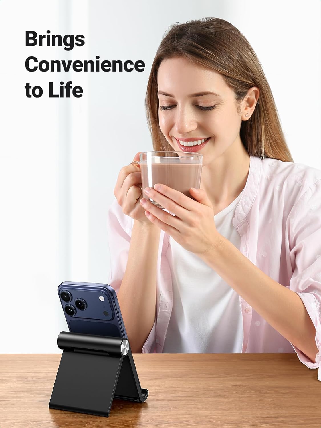 UGREEN Portable Phone Stand for Study Desk, Upright Phone Stand for Online Classes and Notes