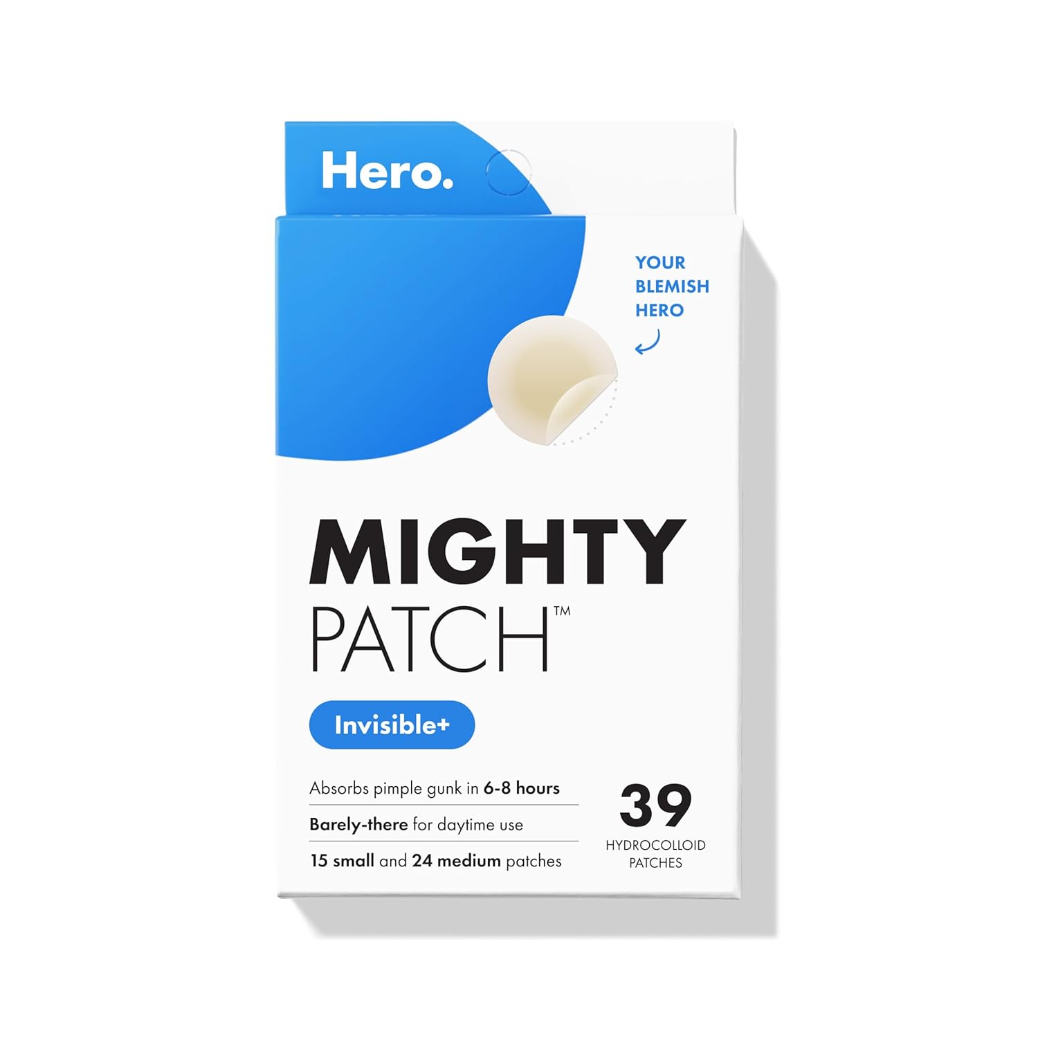 ultra-thin, whisper-light hydrocolloid construction designed specifically for daytime wear