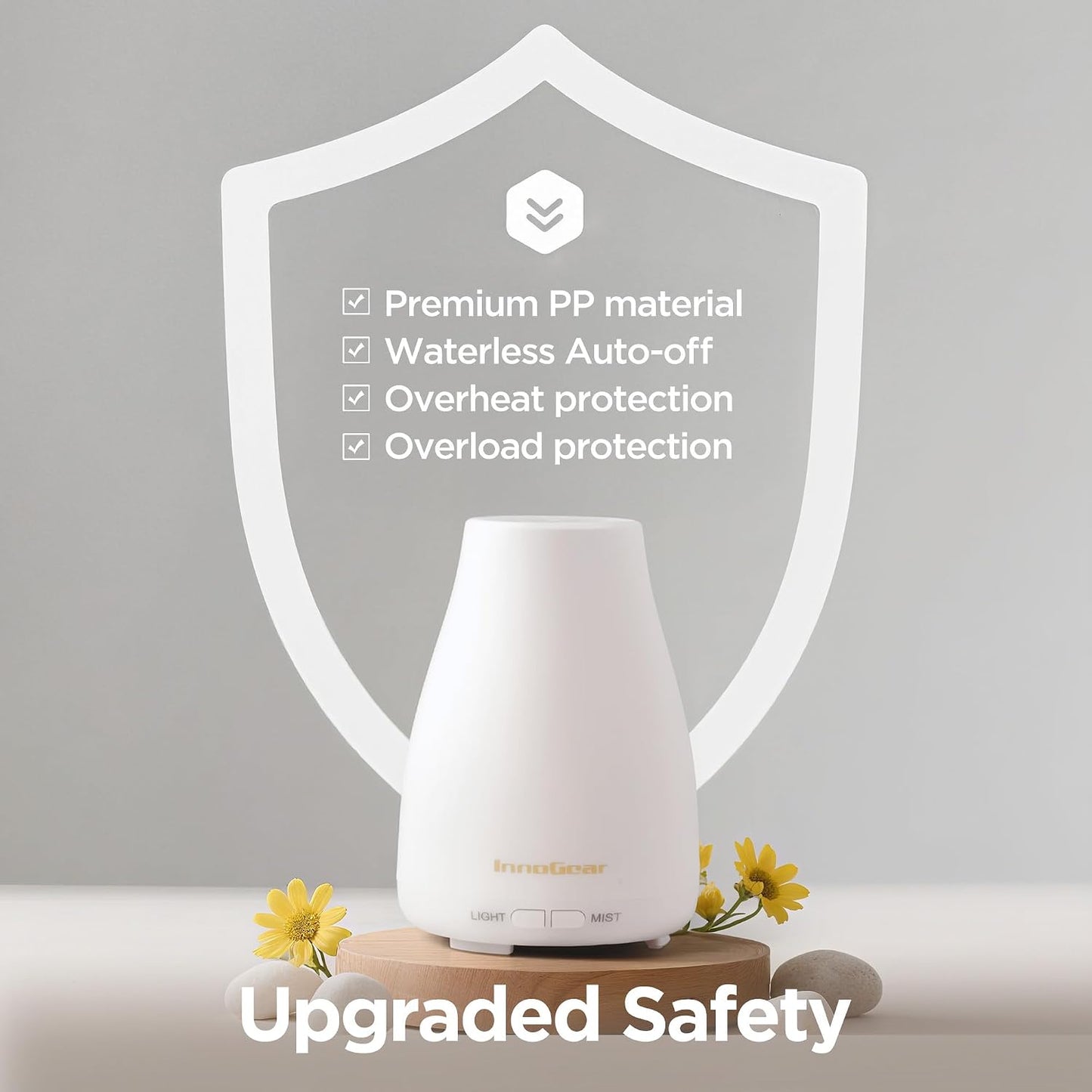 ultrasonic cool-mist technology with <23 db fan for silent operation
