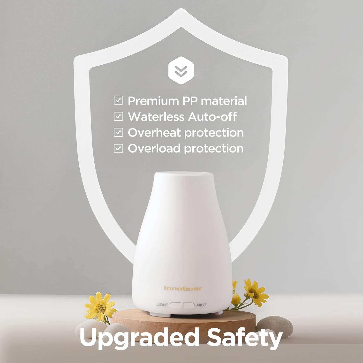 ultrasonic cool-mist technology with <23 db fan for silent operation