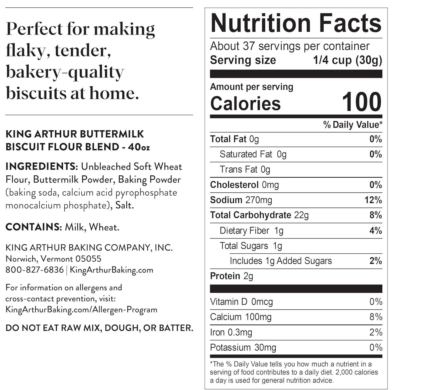 unbleached, aluminum-free, and non-gmo ingredient formulation
