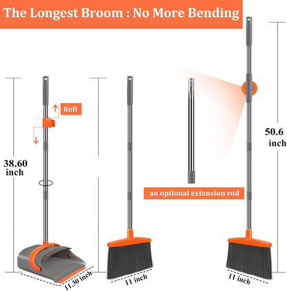 unflagged heavy-duty polypropylene bristles with angled design for hard floor sweeping