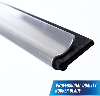 Unger Professional 18" and 12" Window Squeegee – Polished Glass Cleaner for Stylish Bathroom Mirrors and Shower Doors
