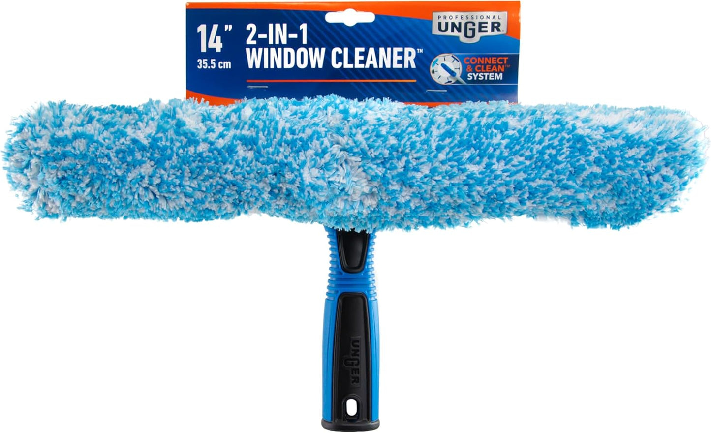 Unger Professional 2-in-1 Window Cleaner – Time-Saving Glass Tool for Homeowners and Commercial Cleaning Crews