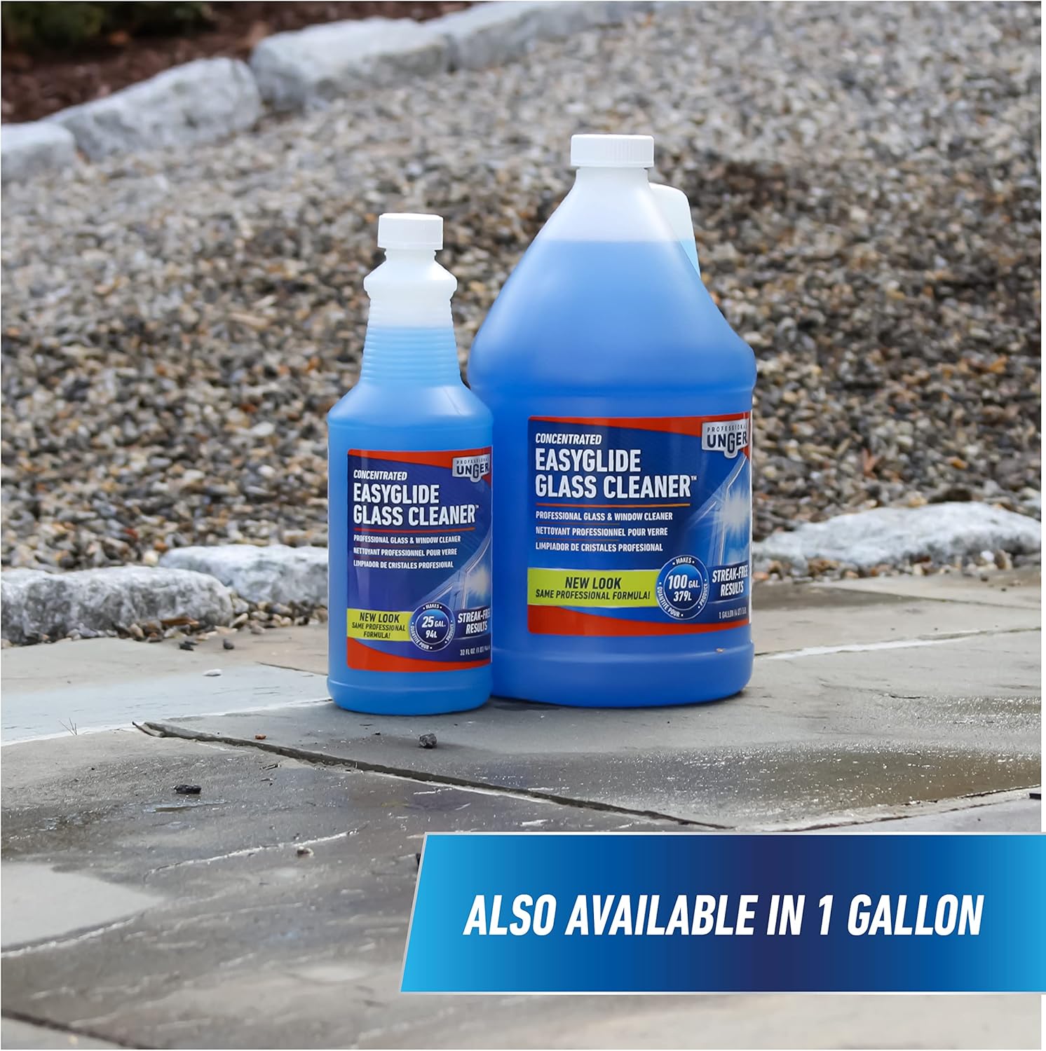 Unger Professional Streak-Free Window Cleaner – Low-Irritation Unscented Concentrate for Family Homes