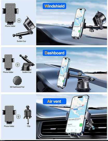 universal clamp fitting all 4.0 to 7.1 inch smartphones up to 14mm thick, including gps devices