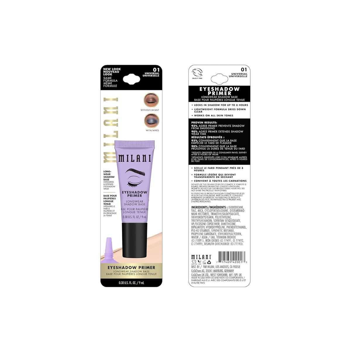 universal compatibility with matte, shimmer, metallic, and gel eyeshadow formulas