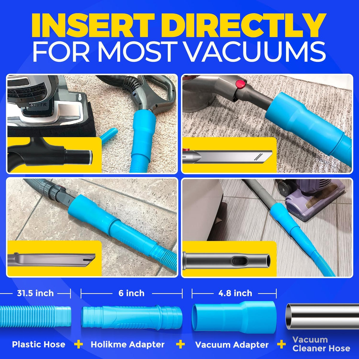 universal fit compatible with most vacuum cleaners (excluding dyson and cordless models)