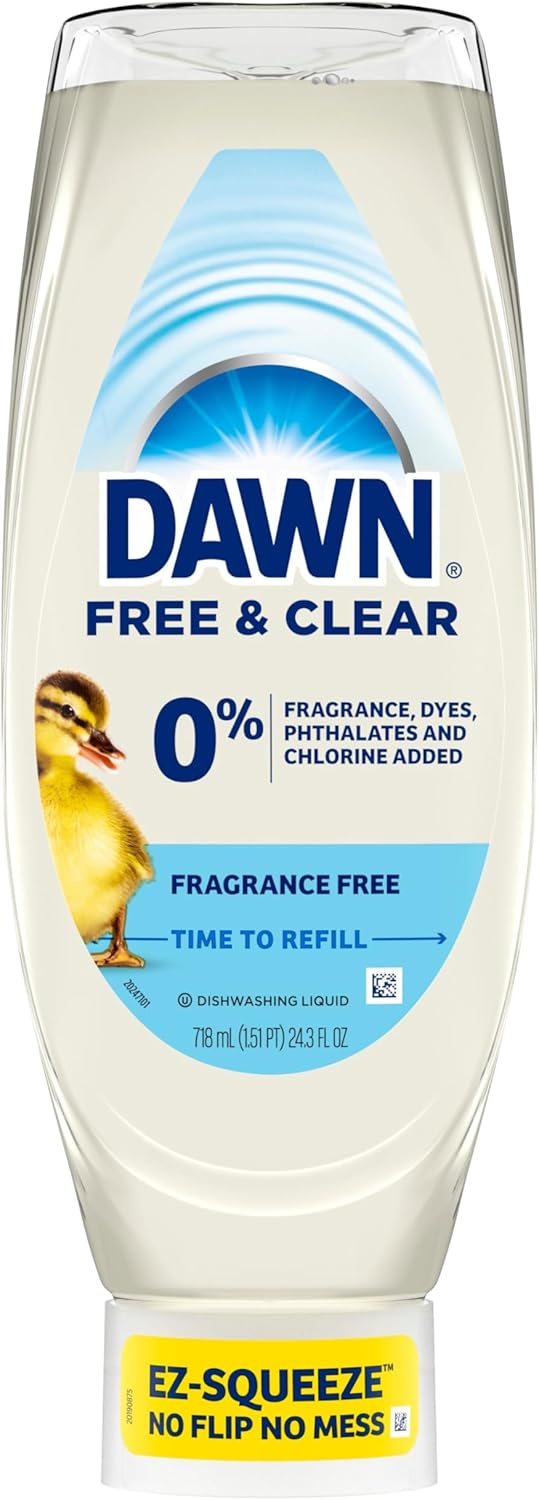 unscented, hypoallergenic-friendly dishwashing liquid