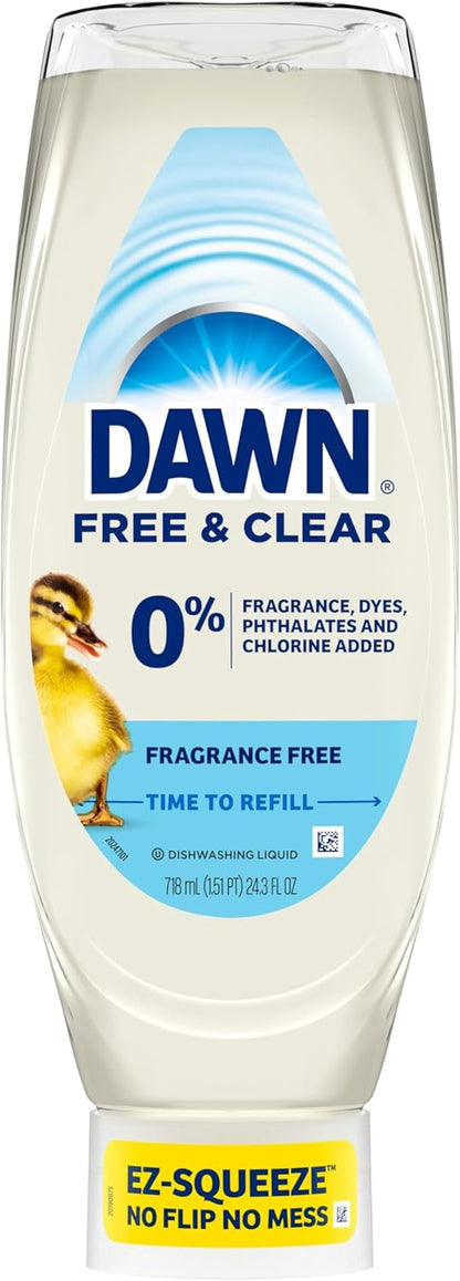 unscented, hypoallergenic-friendly dishwashing liquid