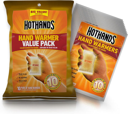 up to 10 hours of continuous heat per warmer