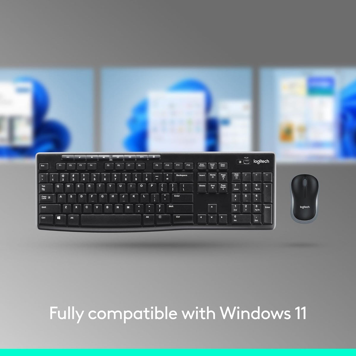 up to 36-month keyboard battery life and 12-month mouse battery life with on/off switches