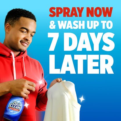 up to 7-day pre-treat window after spraying before washing