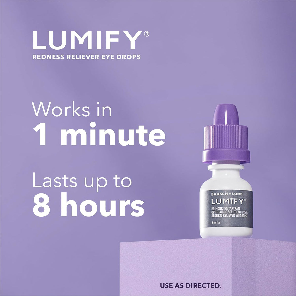 up to 8-hour redness reduction per dose