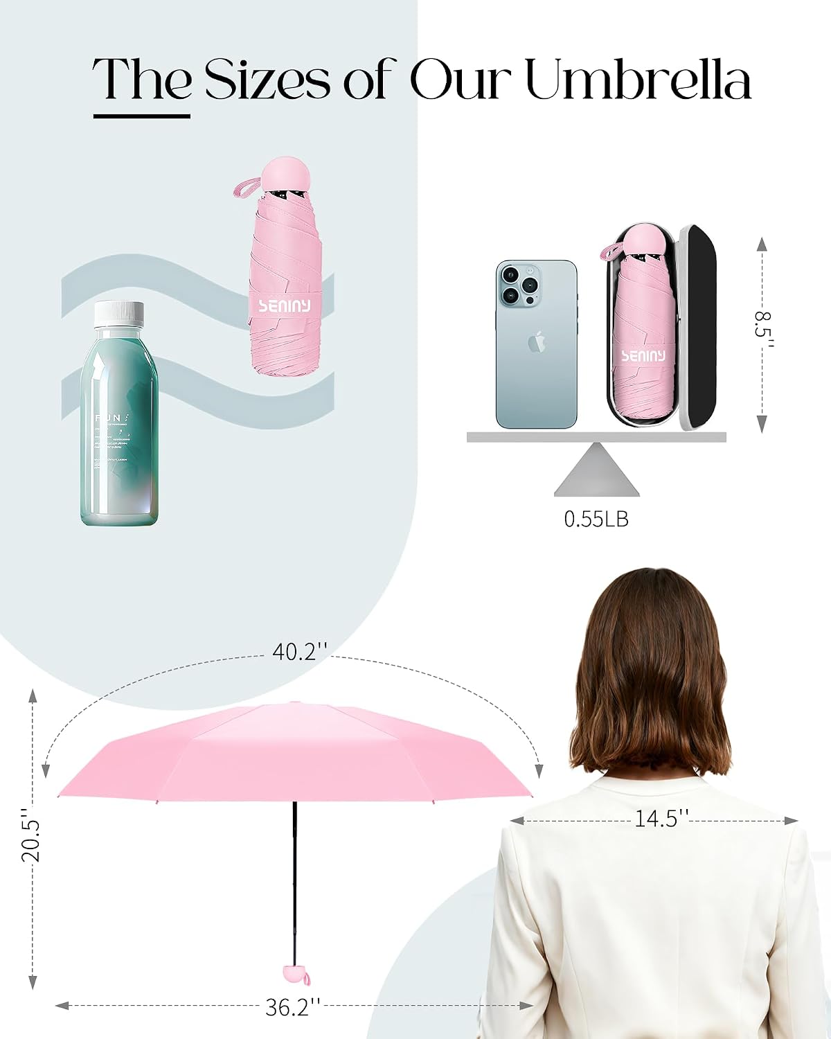 upf 50+ black inner coating blocking 99% of uv rays