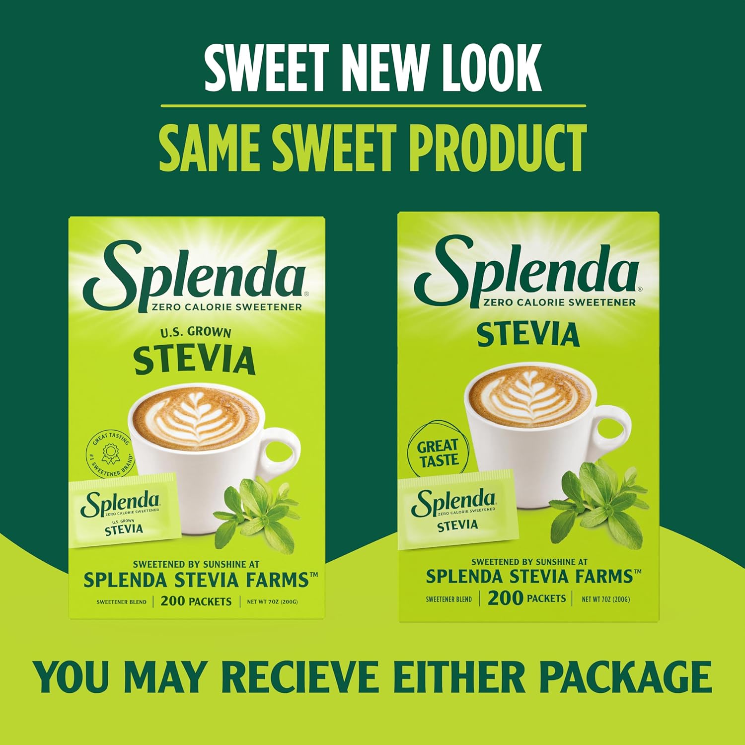 us-grown stevia sourced from splenda's farm in central florida