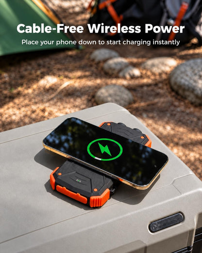 usb-c 20w pd input/output plus usb-a and 3-device simultaneous charging