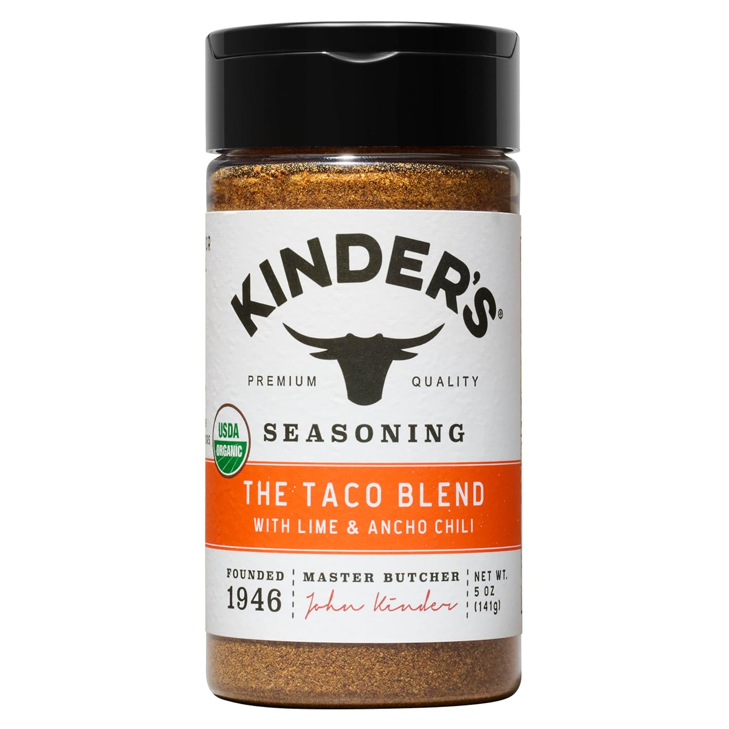 usda certified organic ingredient list including ancho chili, garlic, onion, and lime oil